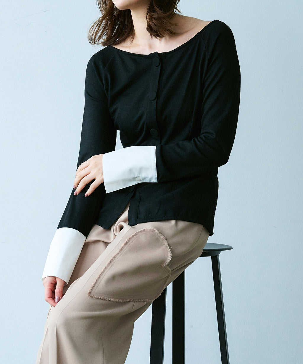 OFF-SHOULDER JERSEY TOP
